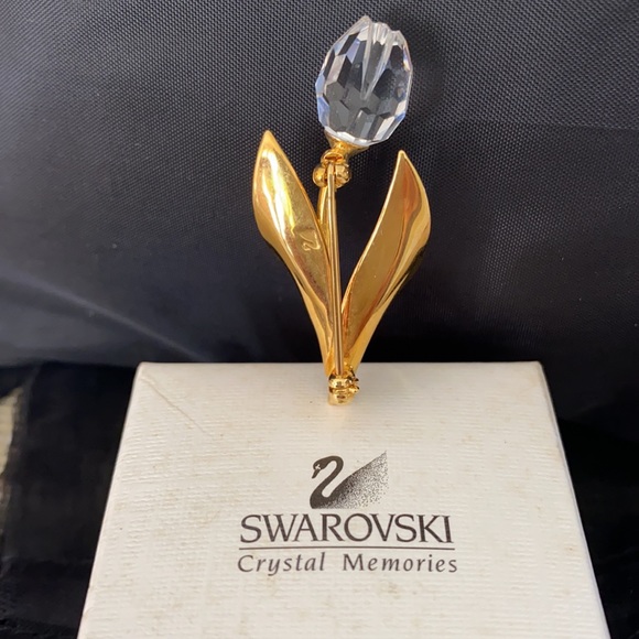 Swarovski tulip brooch pin - new - Picture 2 of 2